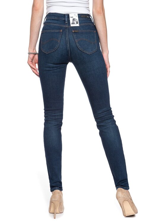 Lee Lee Jeansy SCARLETT HIGH Niebieski Skinny Fit