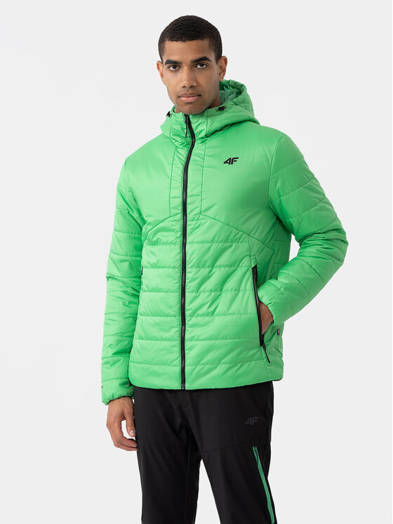 4F 4F Зимно яке 4FAW23TDJAM245 Зелен Regular Fit