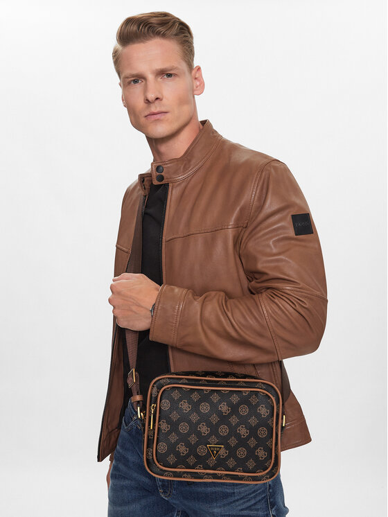 Guess Guess Мъжка чантичка Peony HMPEON P3229 Кафяв
