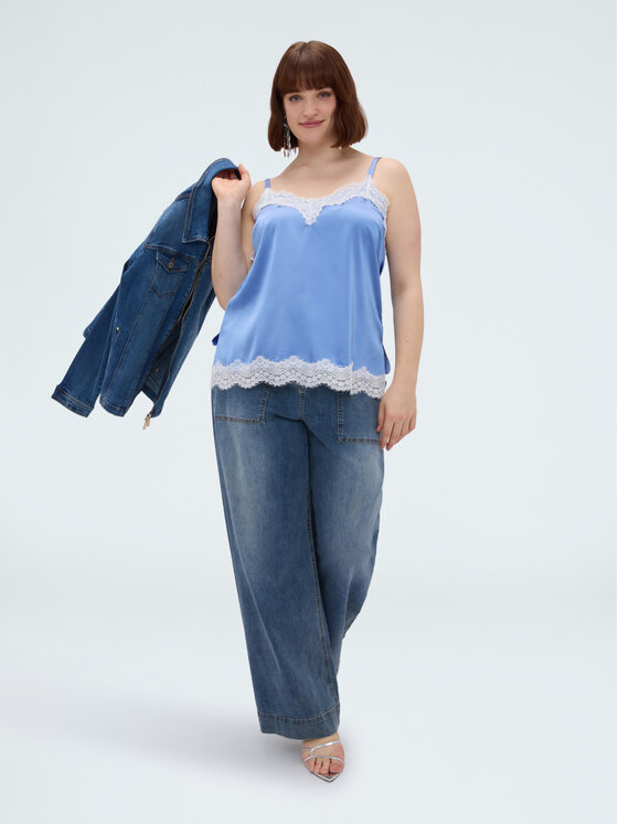 Fiorella Rubino Fiorella Rubino Top D007T000265N034 Turchese A-Line Fit