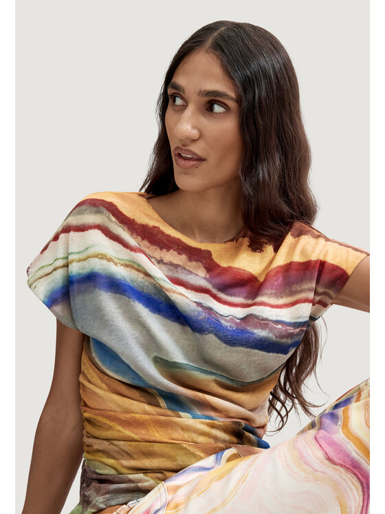 Desigual Desigual T-Shirt TS_REIKIAVIK Beżowy Casual Fit