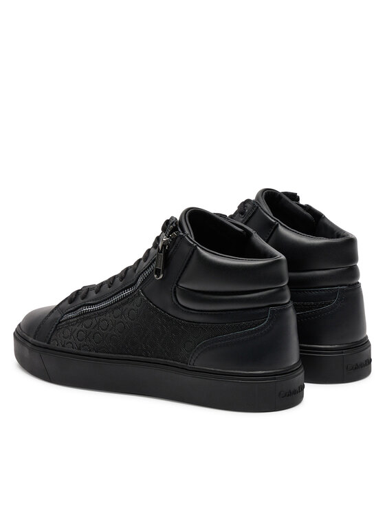 Calvin Klein Calvin Klein Tenisice High Top Lace Up W/ Zip Mono HM0HM01556 Crna