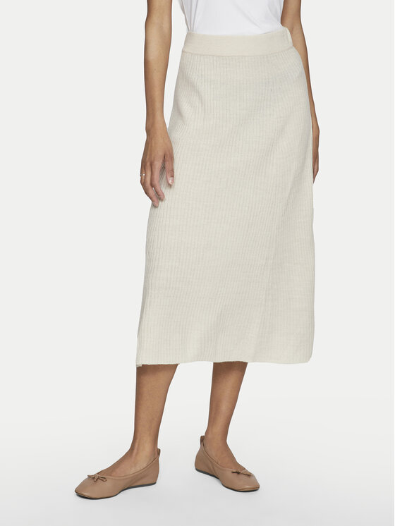 Vila Vila Gonna midi Olina 14098891 Beige Regular Fit