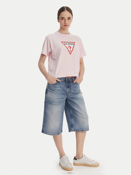 Guess Jeans Guess Jeans Szorty jeansowe W6GD1D D6363 Niebieski Baggy Fit