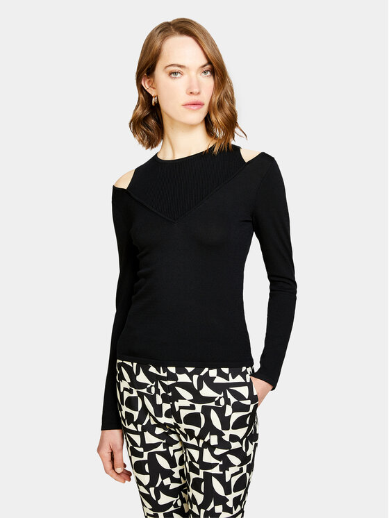 Sisley Sisley Svetr 1B7YM104G Černá Slim Fit