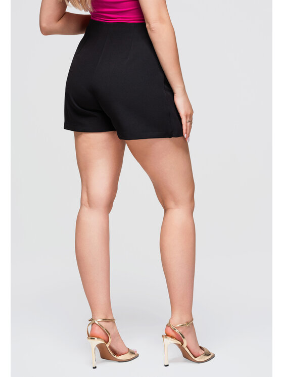 Ombre Ombre Szorty materiałowe OW-ST-E0008 Czarny Slim Fit