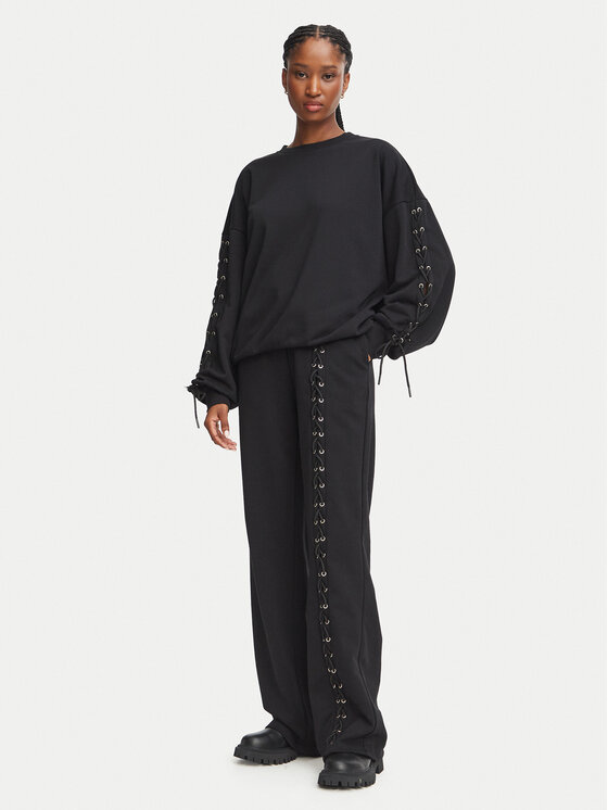Liu Jo Liu Jo Spodnie dresowe TF6277 F0334 Czarny Relaxed Fit