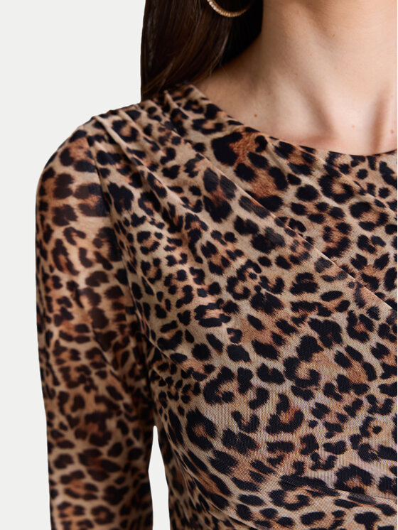 Swing Swing Kokteilinė suknelė 5AI17600 Smėlio Slim Fit