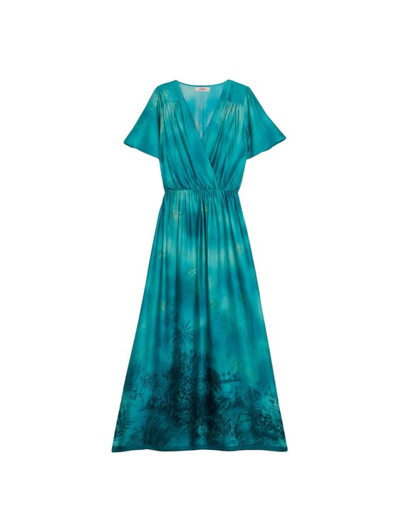 Oltre Oltre Abito da sera 7013J000877N0S4 Turchese A-Line Fit