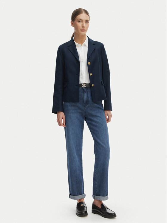 Tommy Hilfiger Tommy Hilfiger Sako WW0WW49335 Tmavomodrá Slim Fit