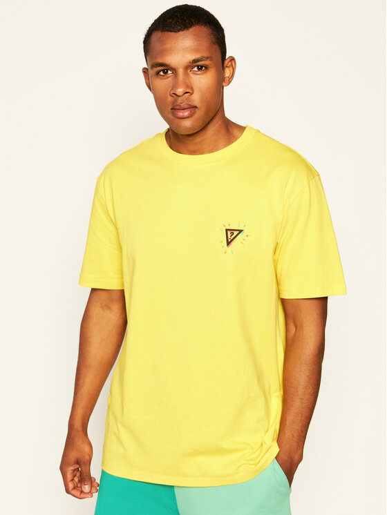 Guess T-Shirt J BALVIN Logo Tee M0FI0E R9XF0 Żółty Regular Fit