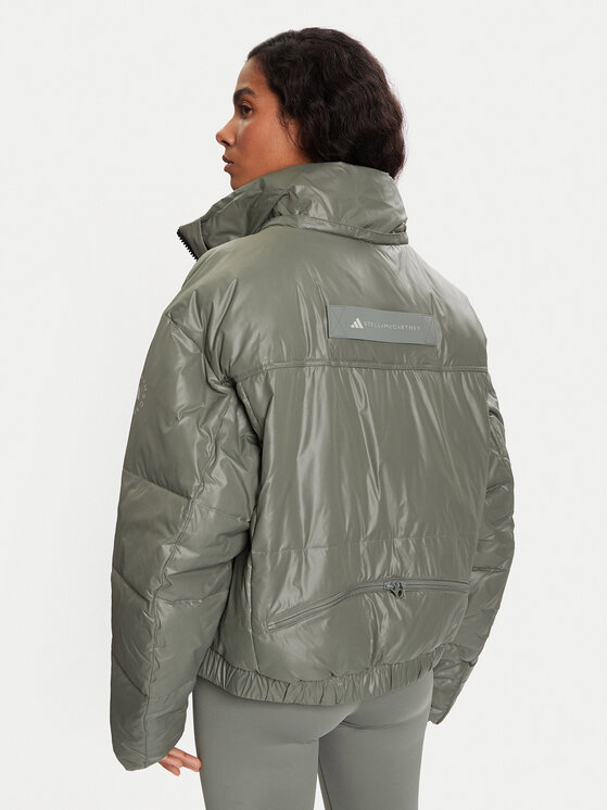 adidas by Stella McCartney adidas by Stella McCartney Зимно яке JX4339 Зелен Loose Fit