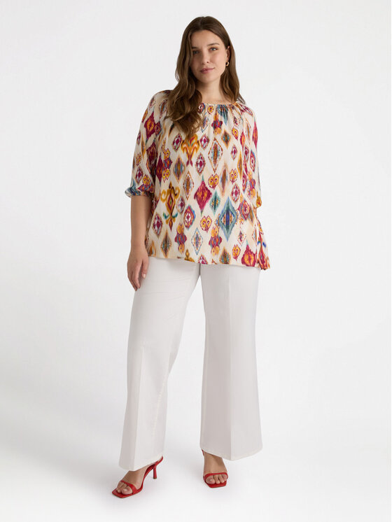Fiorella Rubino Fiorella Rubino Blusa 2848T102397N0R2 Écru Boxy Fit