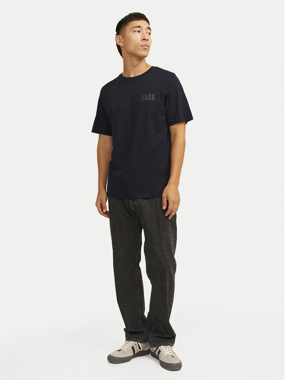 Jack & Jones Jack & Jones T-Shirt Corp Logo 12151955 Czarny Standard Fit