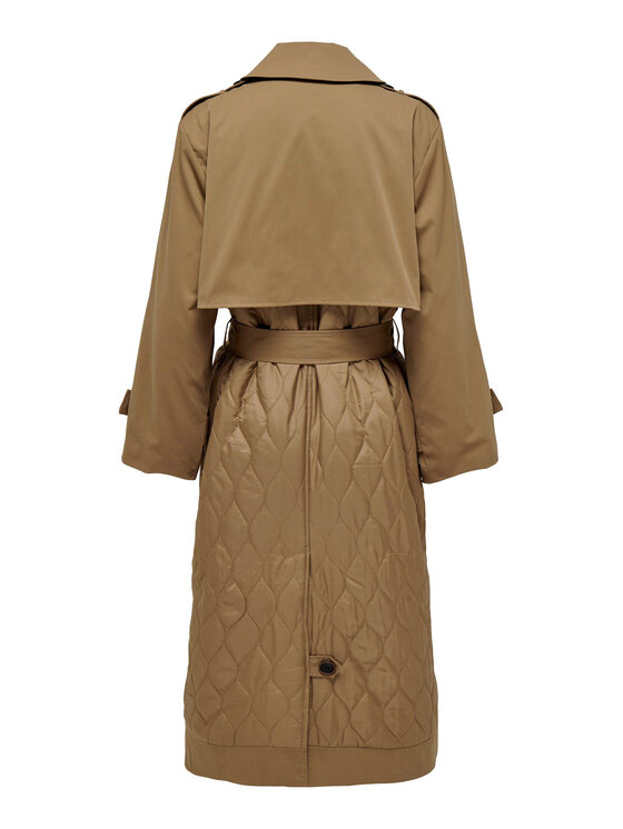 ONLY ONLY Trench 15293269 Smeđa Regular Fit