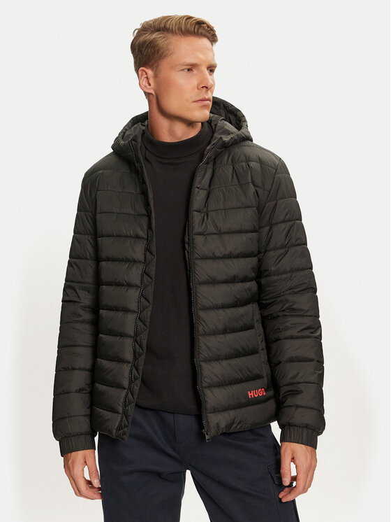 Hugo Vatovaná bunda Brent2441 50518785 Čierna Regular Fit