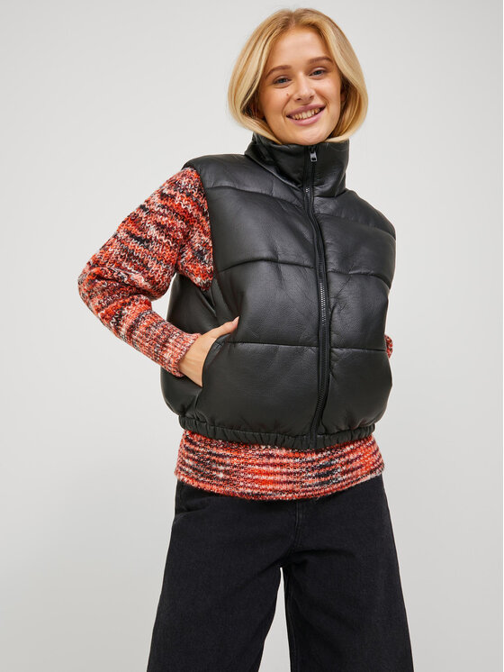 JJXX Vestă Cline 12218553 Negru Regular Fit