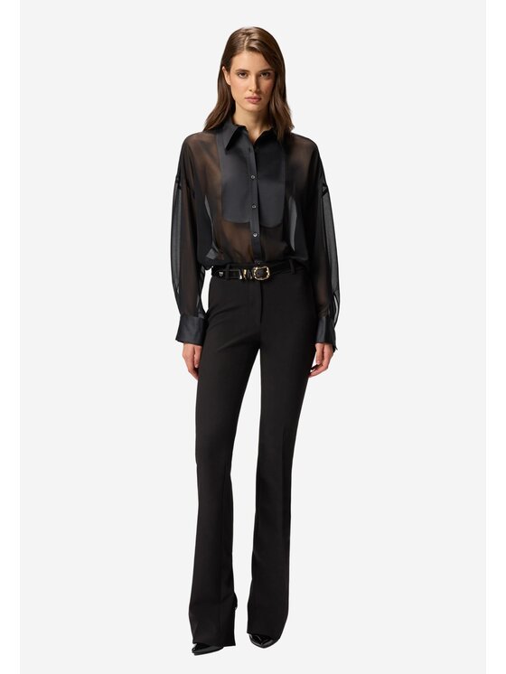 PINKO PINKO Košeľa Marquilla camicia georgette Čierna Regular Fit