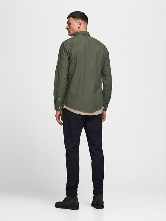 Jack & Jones Jack & Jones Koszula 12182486 Zielony Slim Fit