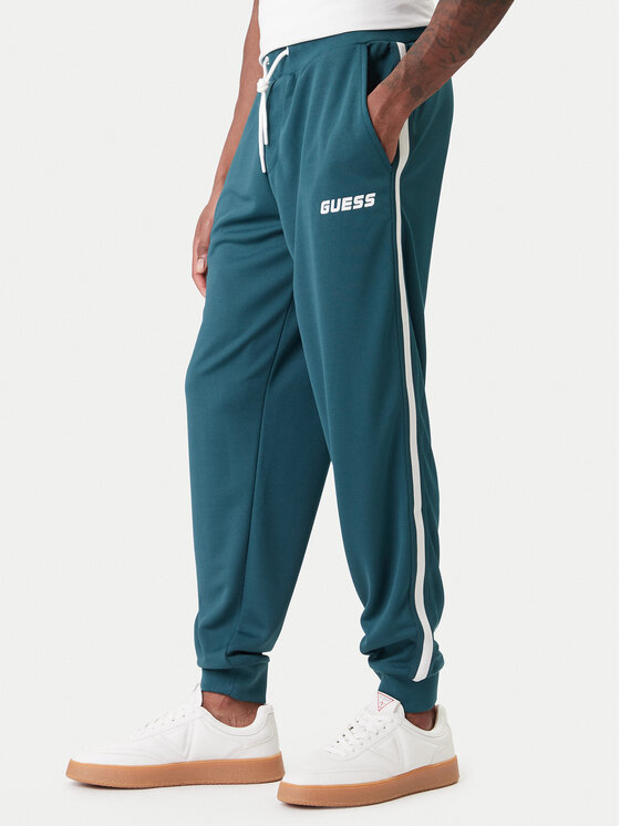 Guess Pantaloni trening Z6RB13 KD482 Verde Regular Fit