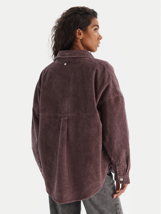 Roxy Roxy Koszula Kick Back Washed Cord ERJWT03697 Fioletowy Regular Fit