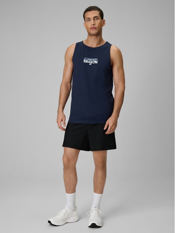 4F 4F Tank top 4FWSS26TSLEM249-31S Niebieski Regular Fit