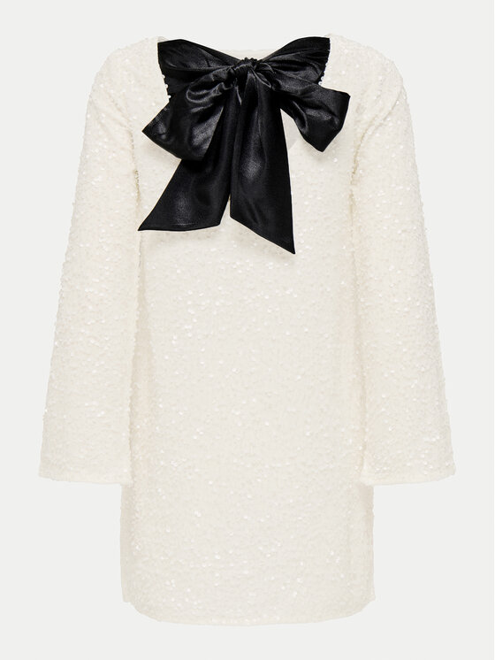 JDY JDY Cocktail obleka Sara 15337656 Écru Regular Fit