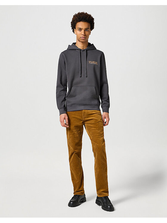 Wrangler Wrangler Bluza HOODIE Czarny Loose Fit