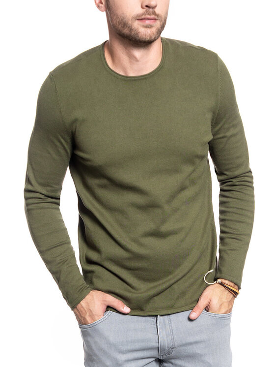 Mustang Mustang Maglione EMIL C ROLLEDGE Verde Regular Fit