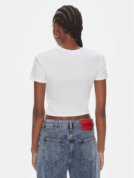 HUGO Hugo T-särk Deluisa_1 50508636 Valge Slim Fit