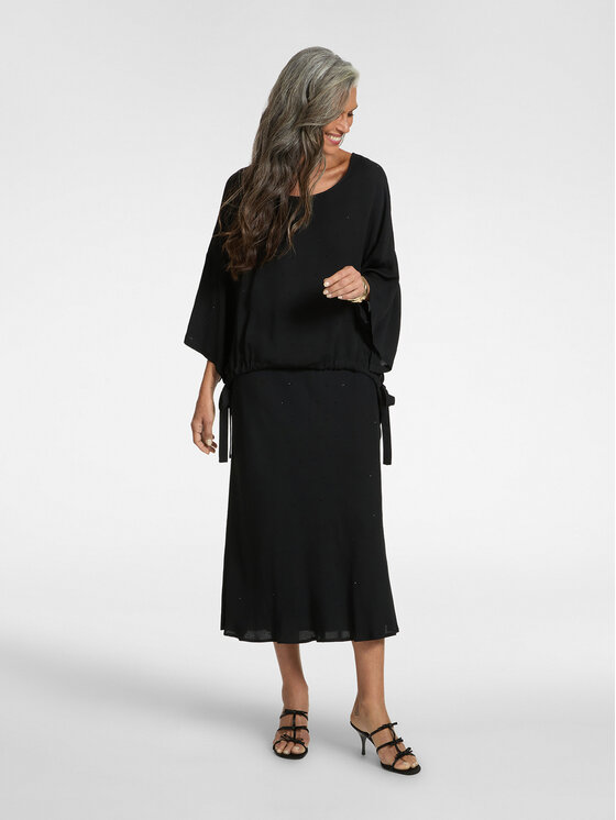 Elena Mirò Elena Mirò Spódnica midi 1059P000079N033 Czarny Regular Fit