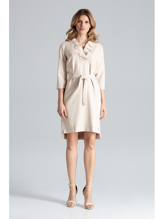 FIGL FIGL Šaty M644 Béžová Regular Fit