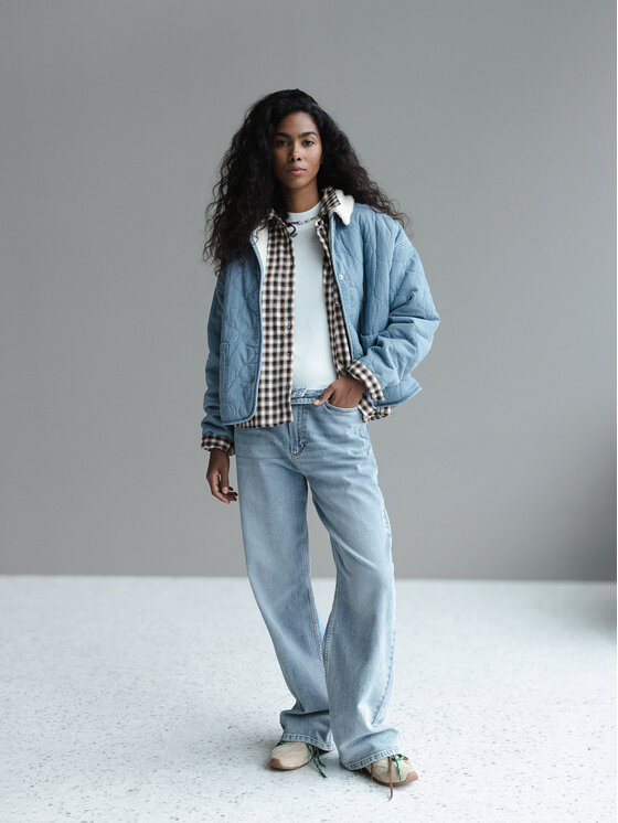 Roxy Roxy Μπουφάν μεταβατικό Not So Basic ERJJK03675 Μπλε Regular Fit