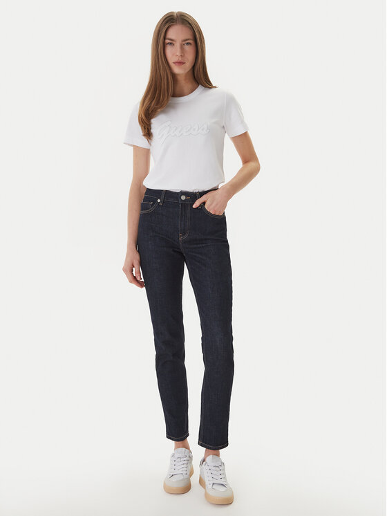 Guess Guess Tričko W6GI08 K3023 Biela Regular Fit