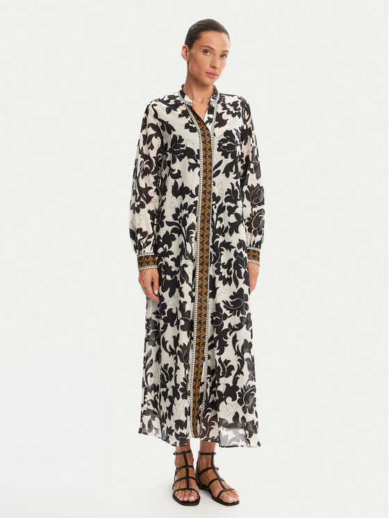 Devotion TWINS Devotion TWINS Nyári ruha Armoni 025.306G Fekete Loose Fit