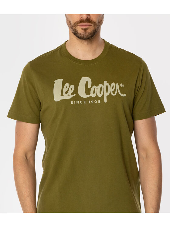 Lee Cooper Lee Cooper T-Shirt HERO7 FADE Zielony Regular Fit