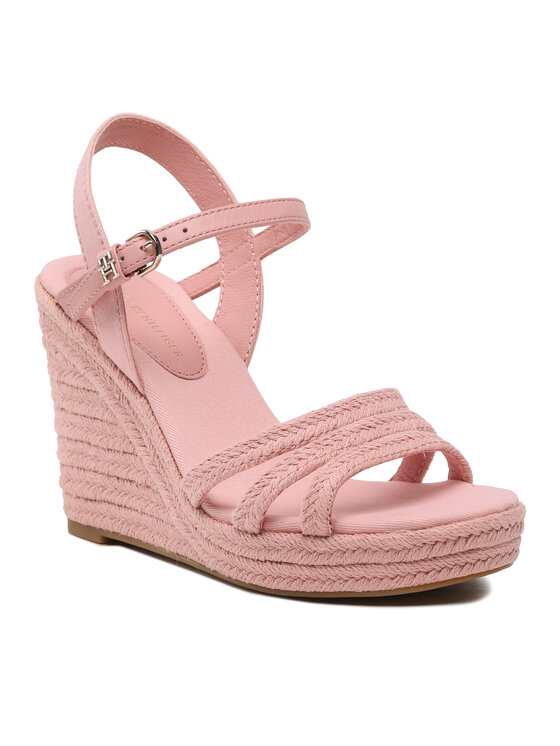 Tommy Hilfiger Tommy Hilfiger Espadrile Essential Wedge Sandal FW0FW07159 Ružičasta