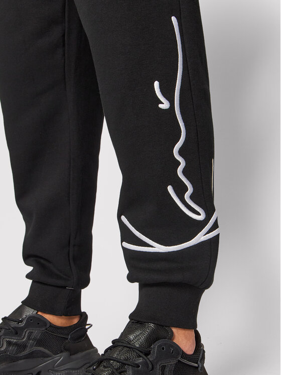 Karl Kani Karl Kani Παντελόνι φόρμας Signature Retro 6004737 Μαύρο Relaxed Fit