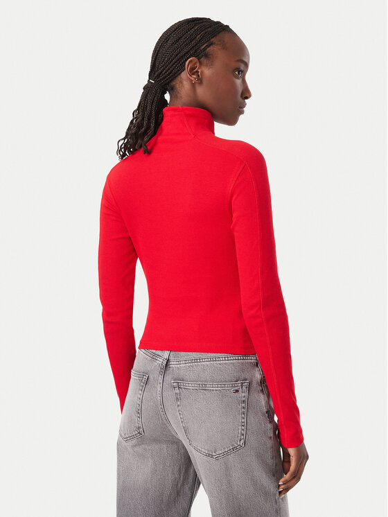 Tommy Jeans Tommy Jeans Rolák DW0DW23251 Červená Slim Fit