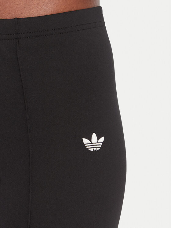 adidas adidas Legingi Ribbon Off Placed 3-Stripes JX2697 Melns Flared Fit
