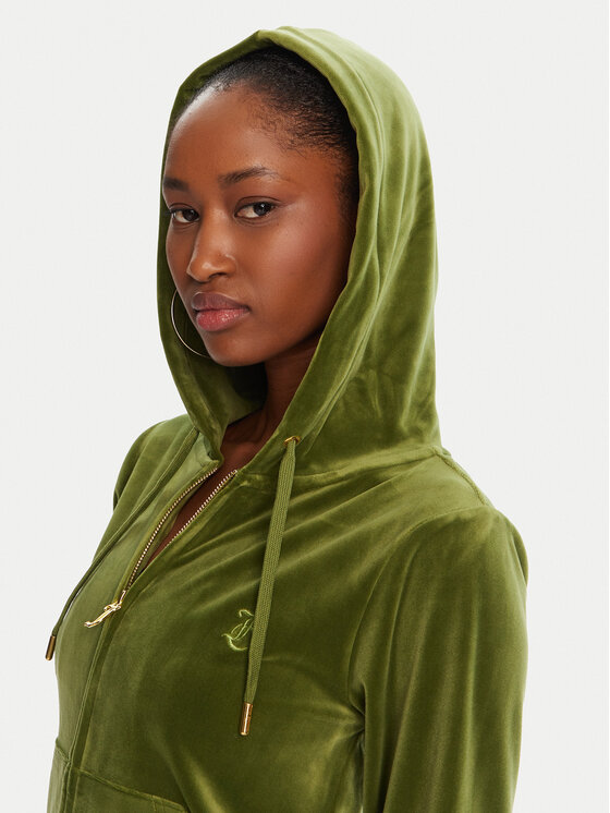 Juicy Couture Juicy Couture Majica dugih rukava Robertson JCAP176G Zelena Slim Fit
