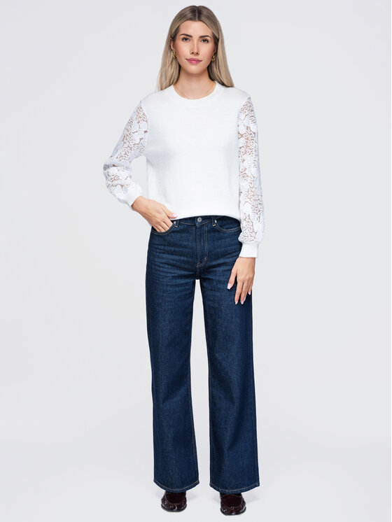 Ombre Ombre Svetr OW-SW-E0033 Bílá Regular Fit