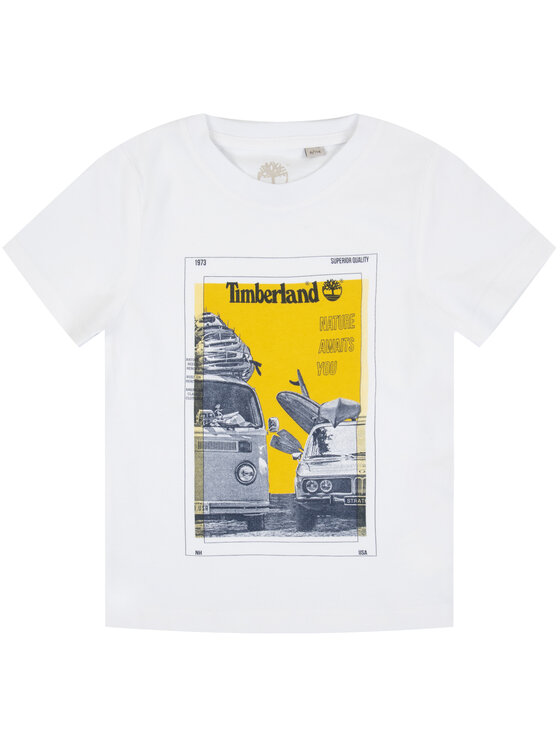Timberland T-Shirt T25Q66 D Biały Regular Fit