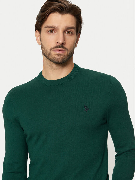 U.S. Polo Assn. U.S. Polo Assn. Sweter MUP2961 Zielony Regular Fit