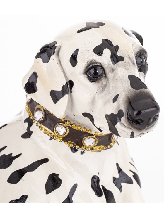 MIAhome MIAhome Figurka Dekoracja leżącego psa 14x31x15 cm DALMATIAN - II Biały
