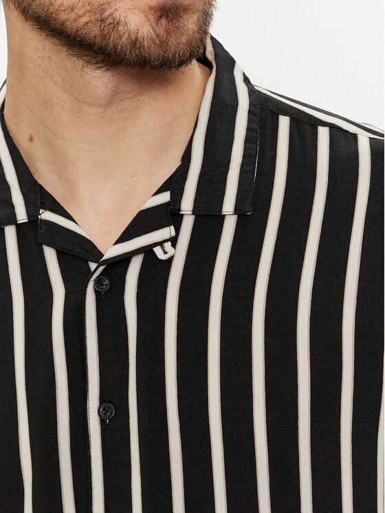 Brave Soul Brave Soul Cămașă MSH-48MONOB Negru Straight Fit