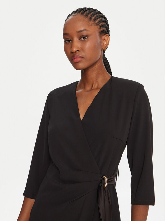 Rinascimento Rinascimento Rochie cocktail CFC0020095002 Negru Regular Fit