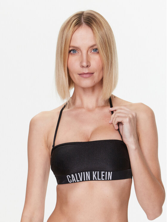 Calvin Klein Swimwear Bikini partea de sus KW0KW02018 Negru