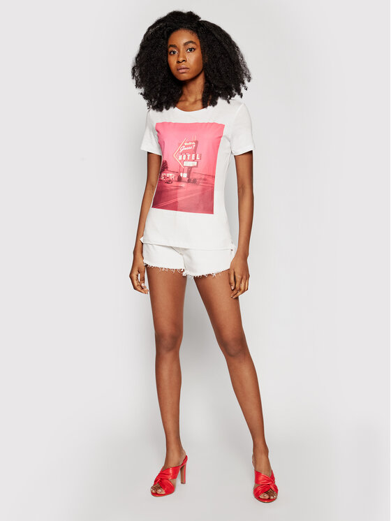 T-shirt W1GI49 K46D0 Bianco Regular Fit