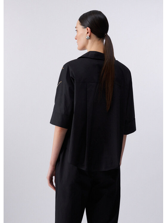 Liu Jo Liu Jo Koszula CA6345TS24622222 Czarny Loose Fit